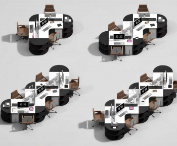 Modern Office Desk And Chair-ID:479748018