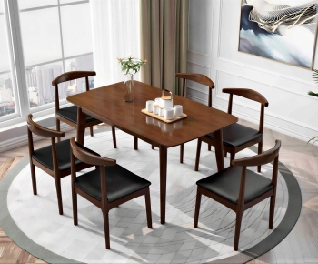 New Chinese Style Dining Table And Chairs-ID:911128042