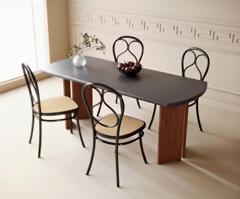 French Style Dining Table And Chairs-ID:526566983