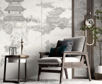 New Chinese Style Lounge Chair-ID:486376058
