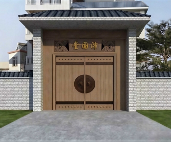New Chinese Style Facade Element-ID:800976047