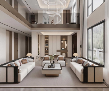 New Chinese Style A Living Room-ID:824876077