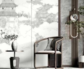 New Chinese Style Lounge Chair-ID:307573084