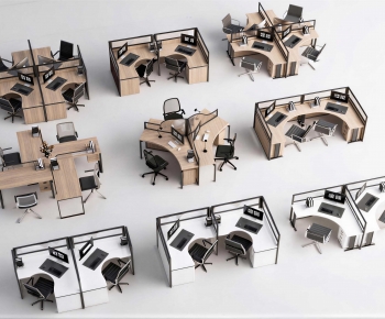 Modern Office Desk And Chair-ID:660387994