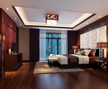 New Chinese Style Bedroom-ID:728020918