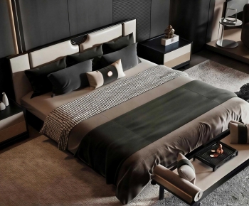 New Chinese Style Double Bed-ID:760051016
