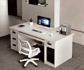 Modern Office Desk And Chair-ID:327950958