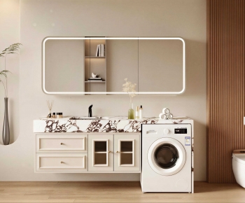 French Style Bathroom Cabinet-ID:389519938