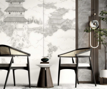 New Chinese Style Lounge Chair-ID:465550905