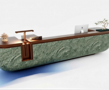 New Chinese Style Reception Desk-ID:711627968