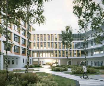 Modern School Building-ID:731314908