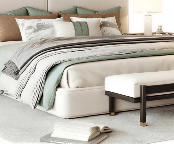 Modern Double Bed-ID:583400726