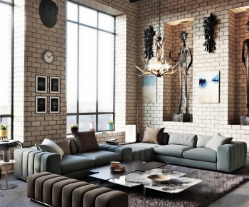 Industrial Style A Living Room-ID:948101048