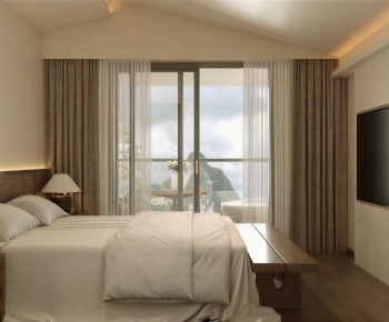 Wabi-sabi Style Bedroom-ID:521393064