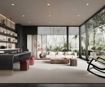 New Chinese Style A Living Room-ID:759066107