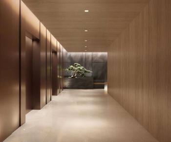 Modern Office Elevator Hall-ID:597788101