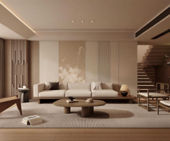 New Chinese Style A Living Room-ID:152170765