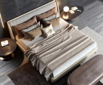 Modern Double Bed-ID:163510081