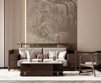New Chinese Style Sofa Combination-ID:121171006