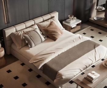 Modern Double Bed-ID:676532987