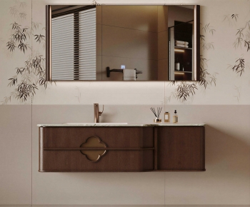 New Chinese Style Bathroom Cabinet-ID:594901086