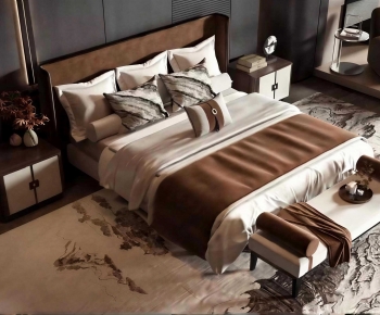 New Chinese Style Double Bed-ID:391273989