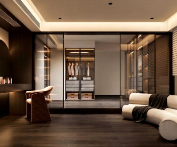 Modern Clothes Storage Area-ID:356637956