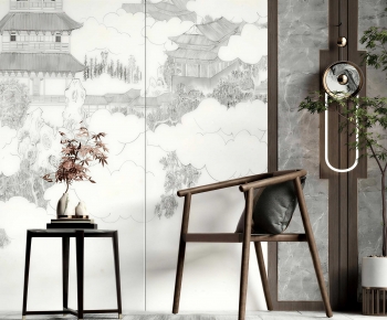 New Chinese Style Lounge Chair-ID:888448954
