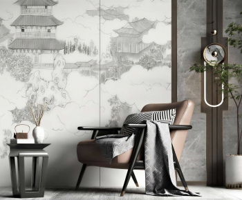 New Chinese Style Lounge Chair-ID:450349092