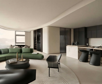 Modern A Living Room-ID:889597899