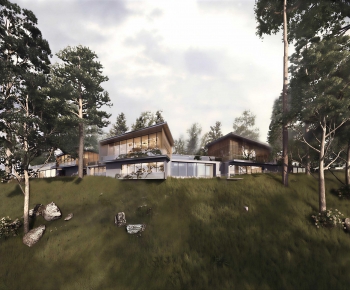 Modern Appearance Of Commercial Building-ID:883498916
