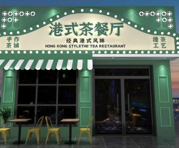 Hong Kong Style Facade Element-ID:844418053