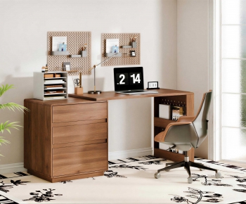 Modern Computer Desk And Chair-ID:607956897