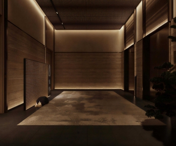 New Chinese Style Office Elevator Hall-ID:801692013