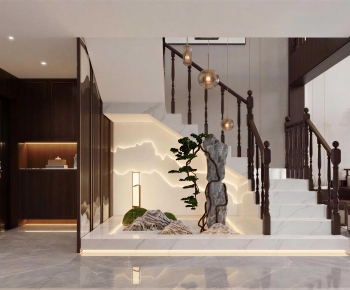 New Chinese Style Stairwell-ID:392473948