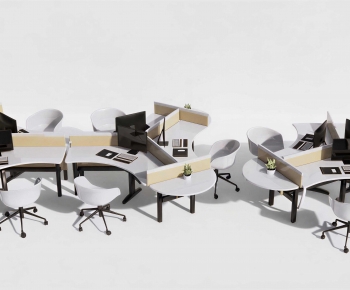 Modern Office Desk And Chair-ID:924302104
