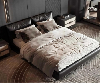 Modern Double Bed-ID:540563115