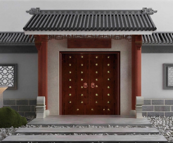 New Chinese Style Facade Element-ID:163741113