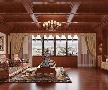 Chinese Style A Living Room-ID:765583042