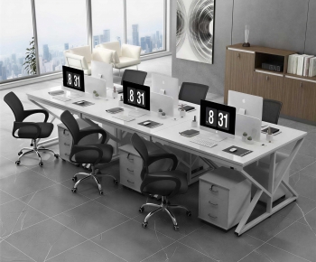 Modern Office Desk And Chair-ID:481581932