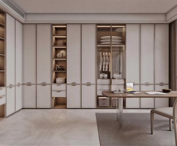 Modern Clothes Storage Area-ID:695913086