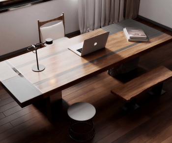 Modern Computer Desk And Chair-ID:245424995