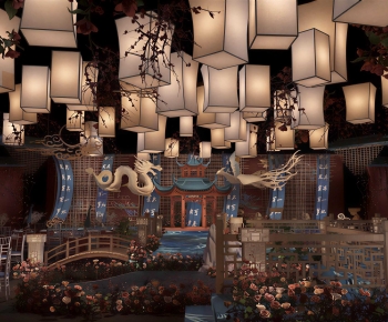 New Chinese Style Banquet Hall-ID:352174047