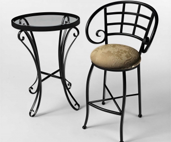 Retro Style Bar Chair-ID:736630032