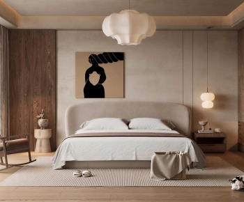 Wabi-sabi Style Bedroom-ID:834592104