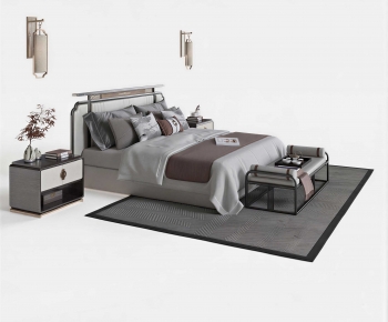 New Chinese Style Double Bed-ID:467468029