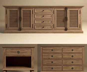 Country Style Retro Style Side Cabinet-ID:828397046