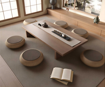 Japanese Style Tea Tables And Chairs-ID:878537894