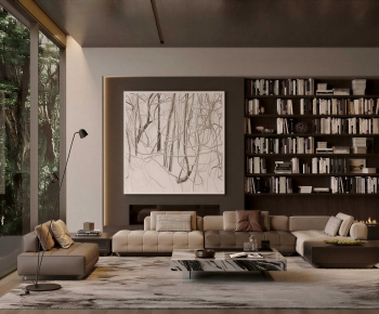 Modern A Living Room-ID:676569946