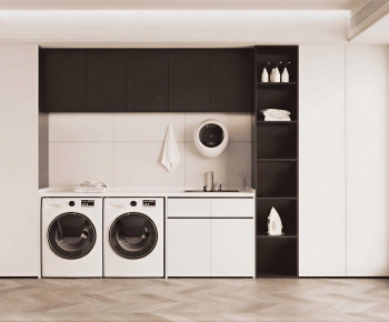 Modern Laundry Cabinet-ID:748661995